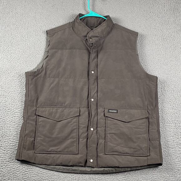 Woolrich John & Rich & Bros Puffer Vest Men's 3XL Gray Outdoors Hiking Causal - Picture 1 of 10